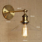 White Glass Retro Industrial Wall Sconce, Vintage Edison Style Wall Lights Fixtures
