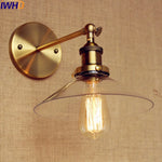 White Glass Retro Industrial Wall Sconce, Vintage Edison Style Wall Lights Fixtures