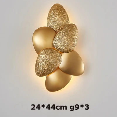 Golden Stainless Steel LED Wall Sconce for Bedroom & Corridor