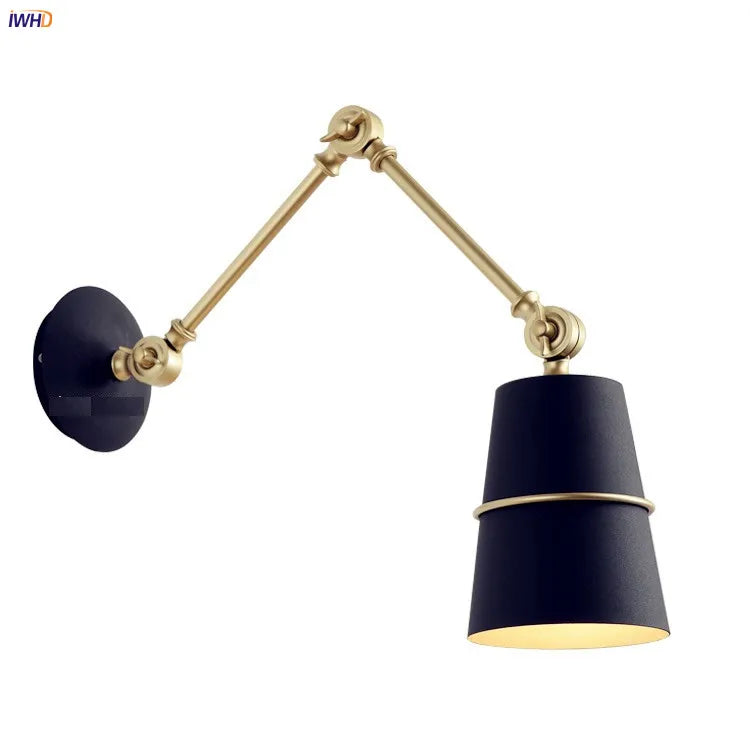 Nordic Swing Arm Wall Lamp | Modern Home Lighting for Living Room & Bedroom