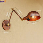 Silver Retro Vintage Swing Long Arm Wall Light LED Sconce Industrial Lighting