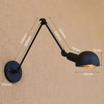 Golden Vintage LED Swing Arm Wall Sconce Industrial Style