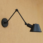 Golden Vintage LED Swing Arm Wall Sconce Industrial Style