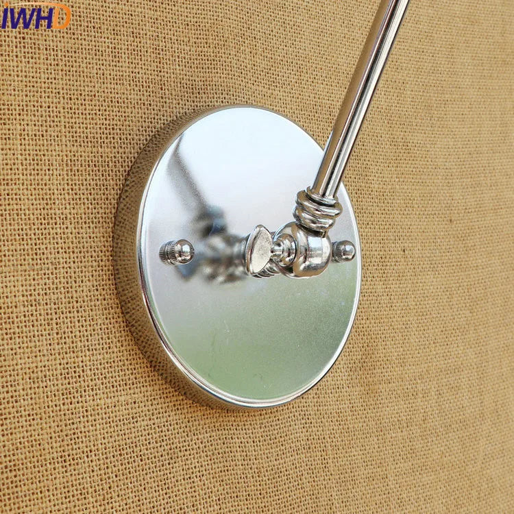 Silver Retro Vintage Swing Long Arm Wall Light LED Sconce Industrial Lighting