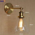 White Glass Retro Industrial Wall Sconce, Vintage Edison Style Wall Lights Fixtures