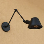 Golden Vintage LED Swing Arm Wall Sconce Industrial Style