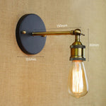 Retro Loft Vintage Wall Lamp Gold Shade Industrial Sconce Fixtures