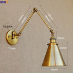 Swing Arm Wall Light Gold Copper Vintage Sconce Edison Loft Wall Lamp