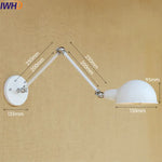 Silver Retro Vintage Swing Long Arm Wall Light LED Sconce Industrial Lighting
