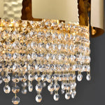 Postmodern Crystal Pendant Light - Golden Stainless Steel Suspension Lamp