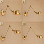 Retro Swing Arm Wall Sconce - Vintage Edison Style Wall Lamp