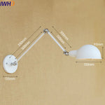 Silver Retro Vintage Swing Long Arm Wall Light LED Sconce Industrial Lighting