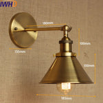 Retro Loft Vintage Wall Lamp Gold Shade Industrial Sconce Fixtures