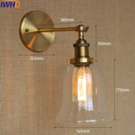 White Glass Retro Industrial Wall Sconce, Vintage Edison Style Wall Lights Fixtures