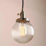 Clear Glass Globe Pendant Lights E27 Hanglamp for Living Room Loft