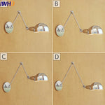 Silver Retro Vintage Swing Long Arm Wall Light LED Sconce Industrial Lighting