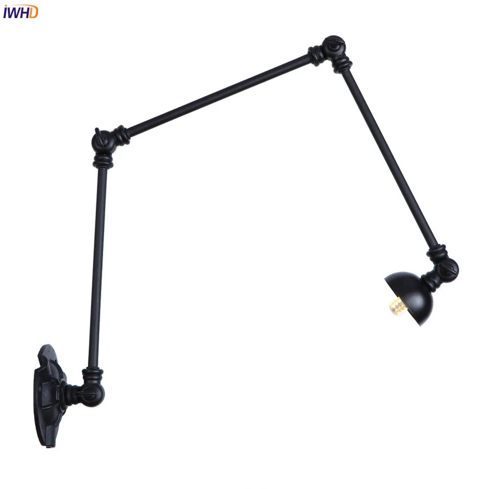 Industrial Vintage Adjustable Swing Wall Sconce Stair Light - Set of 3