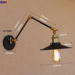 Swing Arm Wall Light Gold Copper Vintage Sconce Edison Loft Wall Lamp