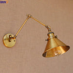 Swing Arm Wall Light Gold Copper Vintage Sconce Edison Loft Wall Lamp
