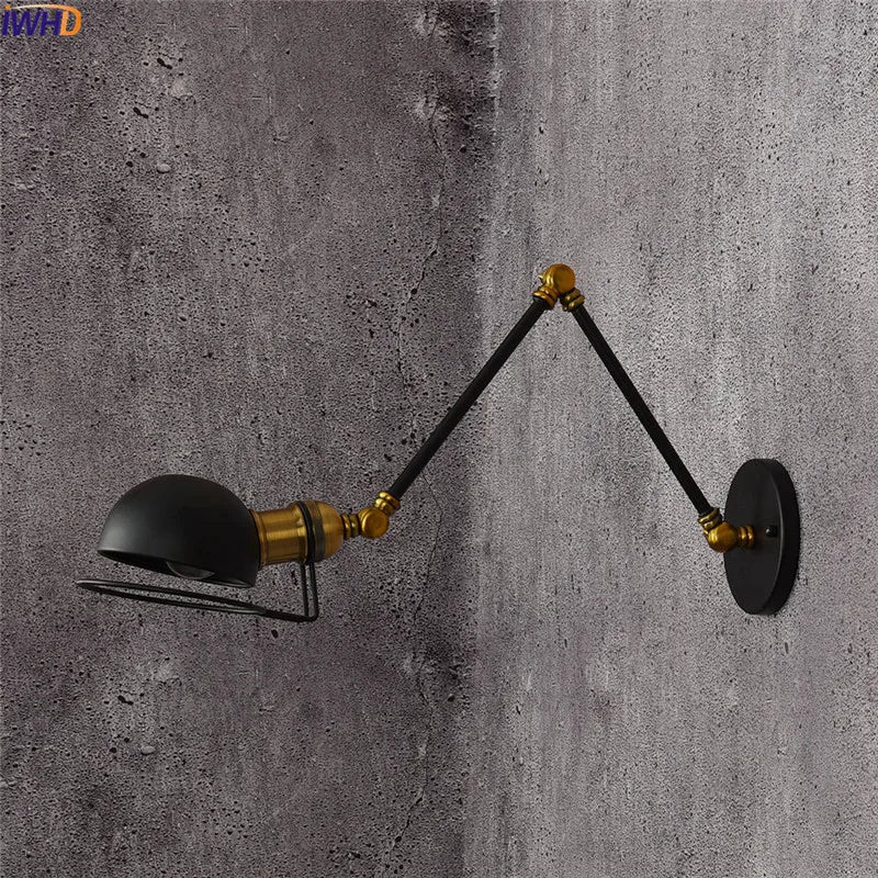Retro Swing Arm LED Wall Sconce Light Industrial Loft Style Luminaire