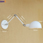 Silver Retro Vintage Swing Long Arm Wall Light LED Sconce Industrial Lighting