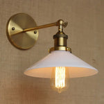 White Glass Retro Industrial Wall Sconce, Vintage Edison Style Wall Lights Fixtures