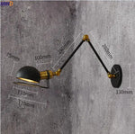Retro Swing Arm LED Wall Sconce Light Industrial Loft Style Luminaire