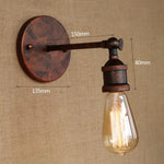 Retro Loft Vintage Wall Lamp Gold Shade Industrial Sconce Fixtures