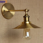 Retro Loft Vintage Wall Lamp Gold Shade Industrial Sconce Fixtures