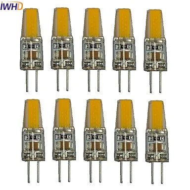 2W COB G4 LED Bulb 10-Pack Warm White/White Chandeliers Replacement