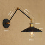 Swing Arm Wall Light Gold Copper Vintage Sconce Edison Loft Wall Lamp