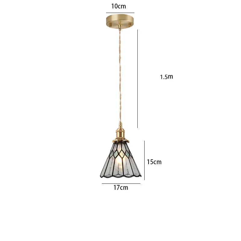 Nordic Glass LED Pendant Lamp for Cafe Bedroom Restaurant, Japanese Style