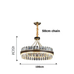 Gold Stainless Steel Crystal Chandelier for Dinning Room