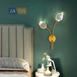 Postmodern Crystal Stone Wall Sconce for Bedroom & Corridor