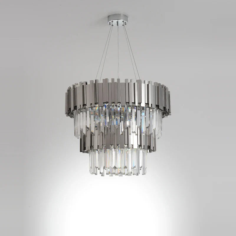 Crystal LED Chandelier Suspension Lighting for Foyer
