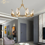 Crystal Chandelier LED Lighting Fixture for Luxurious Living Spaces