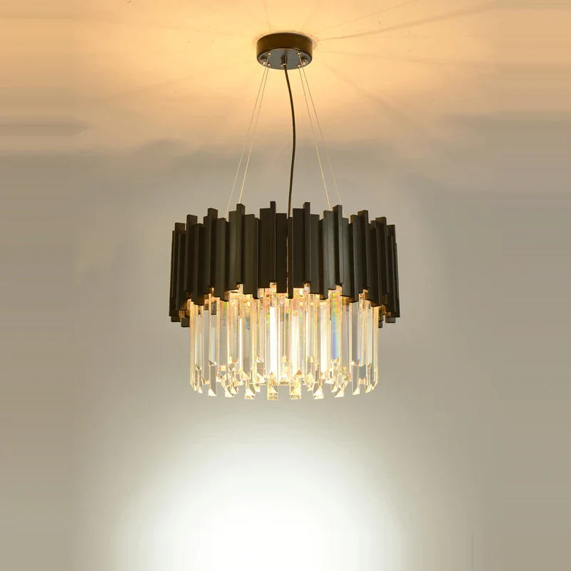 Chrome Silver Gold Black Suspension Luminaire Pendant Lamp for Foyer