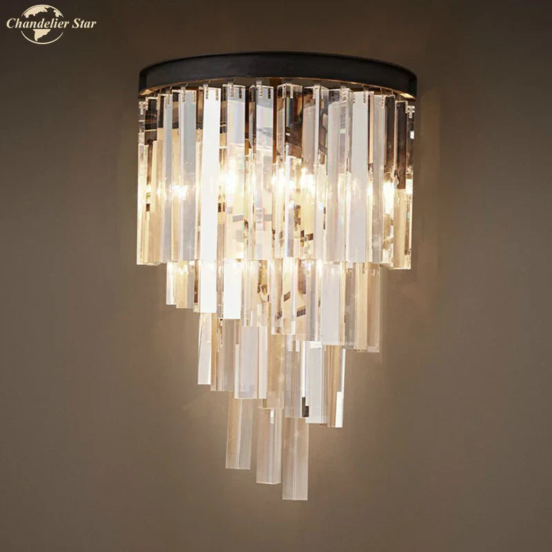 Crystal Wall Lamp: Postmodern Luxury for Bedroom, Living Room, Hotel - Creative Indoor Lighting
