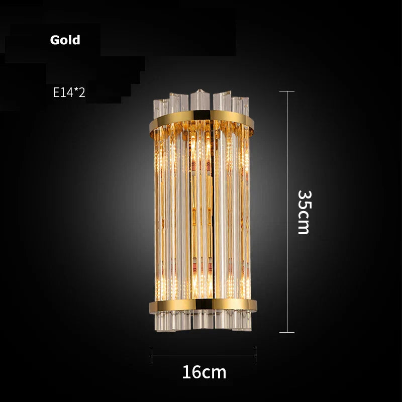 Crystal LED Wall Sconce Light for Bedroom and Corridor