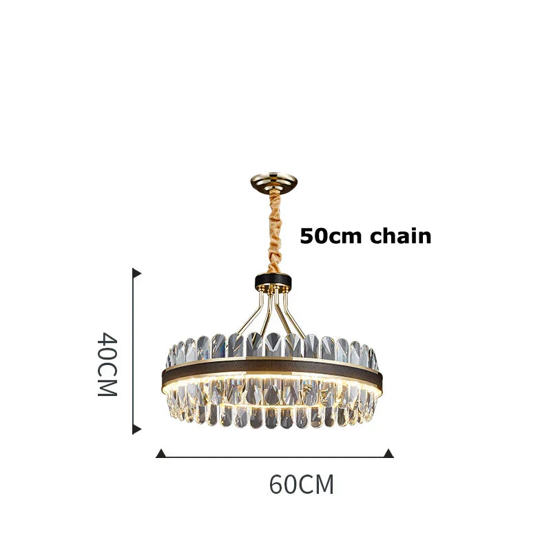 Gold Stainless Steel Crystal Chandelier for Dinning Room