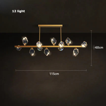 Crystal Copper Round Chandelier: Elegant LED Suspension Lamp for Dinning Room
