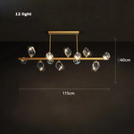 Crystal Copper Round Chandelier: Elegant LED Suspension Lamp for Dinning Room