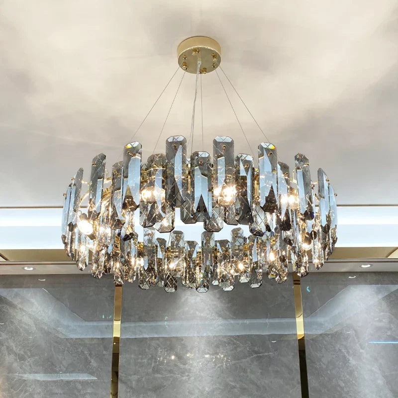 Crystal LED Chandelier for Elegant Living Room, Dining, Bedroom, Kitchen