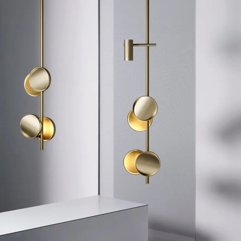 Nordic Chandelier Art Lighting Beauty Salon Creative Cilon Disc Luxury Wall Lamp