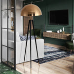 Coyote Gold Tripod Floor Lamp for Home Decor in Living Room or Bedroom