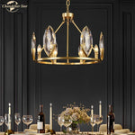 Crystal Chandelier LED Lighting Fixture for Luxurious Living Spaces