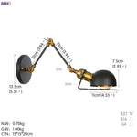 Antique Black Wall Lamp Vintage Industrial Sconce LED Applique Murale