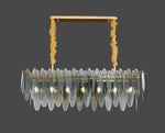 LED Glass Metal Leaf Chandelier: Luxury Postmodern Lighting for Home Decor, Bedroom, Living Room