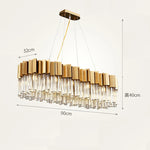 Golden Stainless Steel Crystal Chandelier for Elegant Foyer Lighting