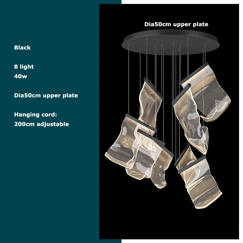 Black Love Chandelier Lighting for Dinning Room